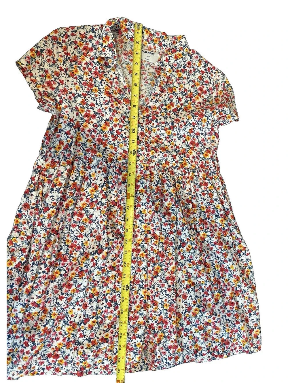 Old Navy Floral Dress Girls Navy L (10/12) Sleeveless Casual Summer Lightweight